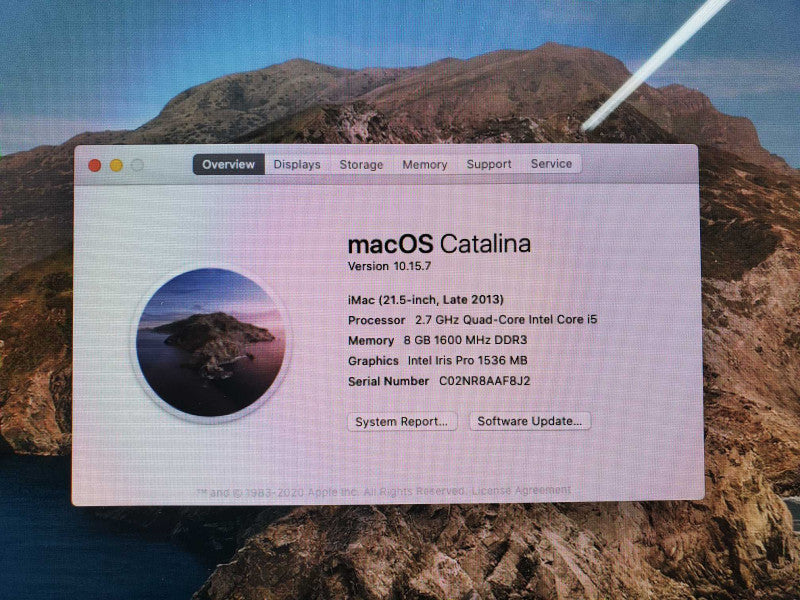 Apple iMac 2013 A1419 21.5\\" Core i5-4570R 2.70GHz 8GB 1TB HDD _