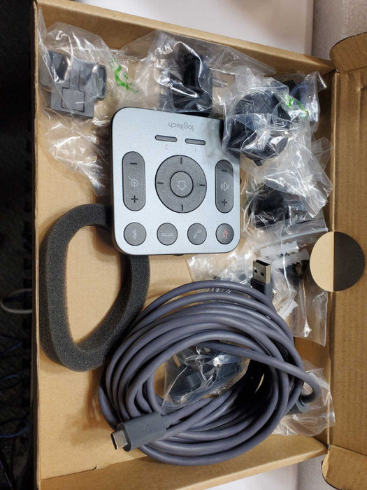 Logitech MeetUp Camera and Speakerphone Unit w/ Remote, Read _