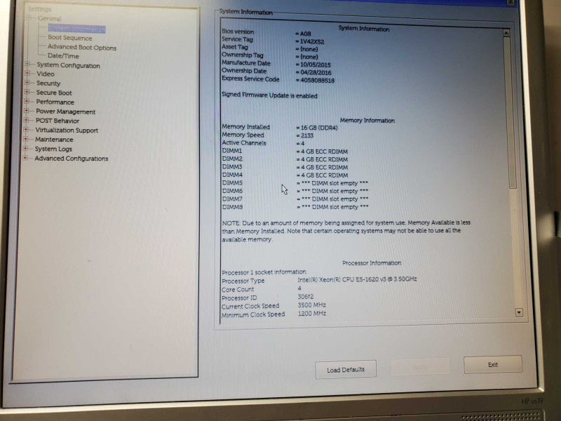 Dell Precision Tower 5810 Xeon E5-1620 v3 @ 3.5GHz 16GB DDR4 Quadro K620  )