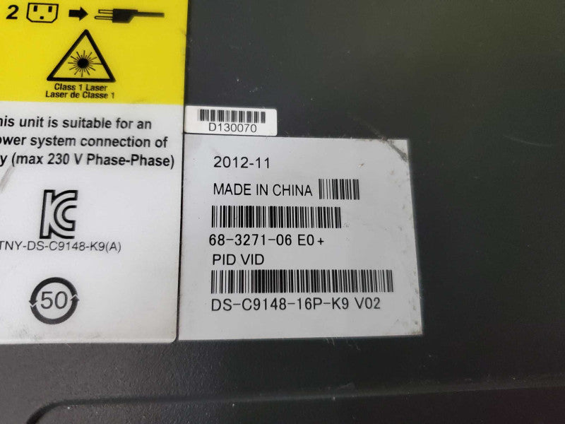 CISCO MDS 9148 MULTILAYER FABRIC SWITCH DS-C9148-16P-K9 V02  )