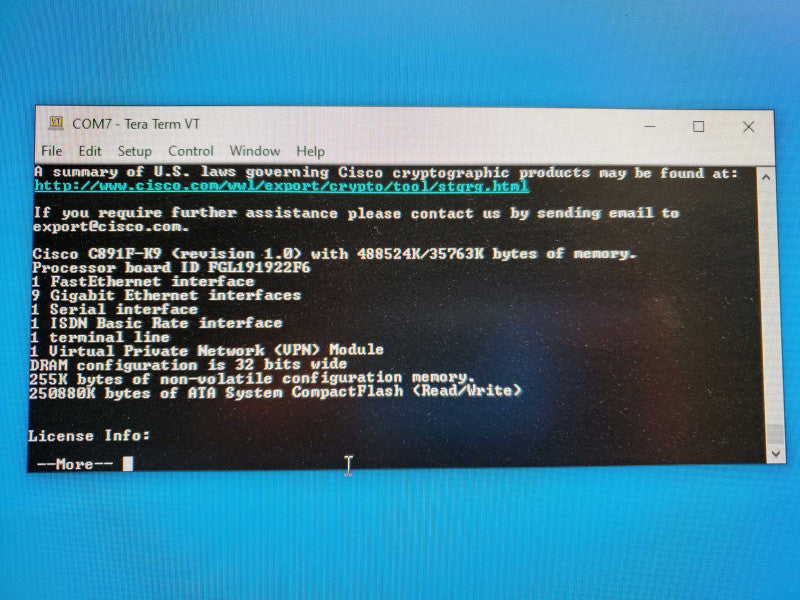 CISCO 891F C891F-K9 Ethernet Integrated Services Router _ Factory Rest )