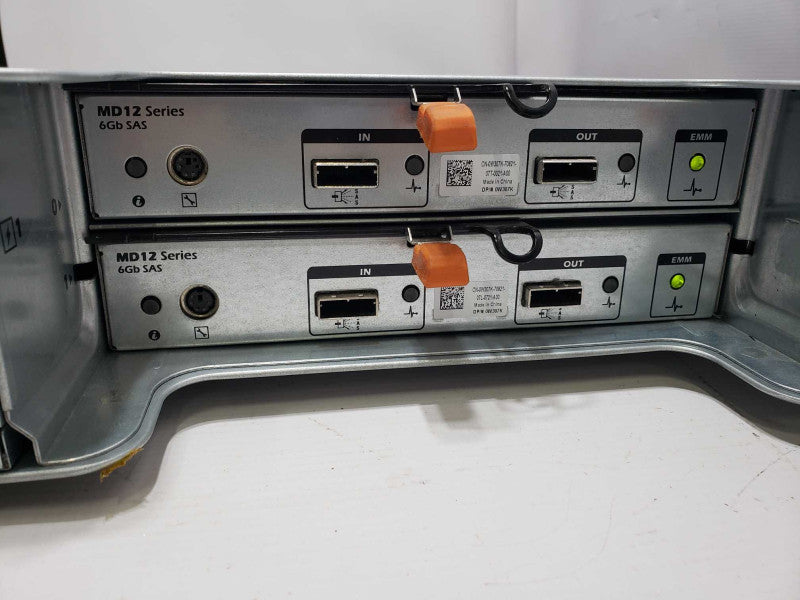 Dell PowerVault MD1200 12 Bay for 3.5\\" HDD SAS Storage Array 2x E01M001 2x PSU [