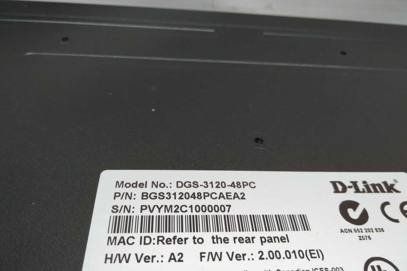 D-Link xStack L3 Managed PoE Gigabit Switch DGS-3120-48PC / FACTORY RESET #
