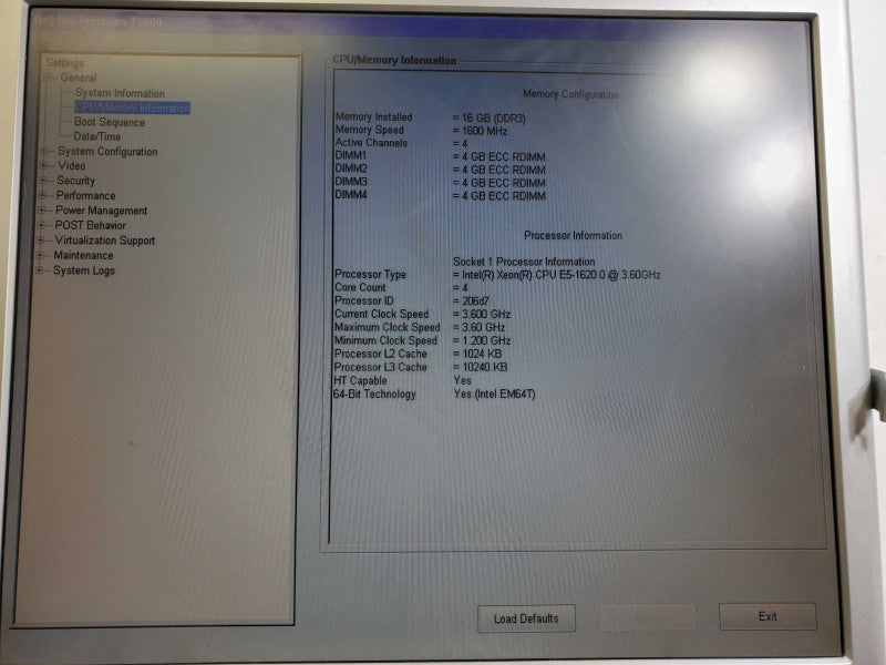Dell Precision T3600 Xeon E5-1620 0 @3.6GHz 16GB RAM Quadro K600 PERC H310 )