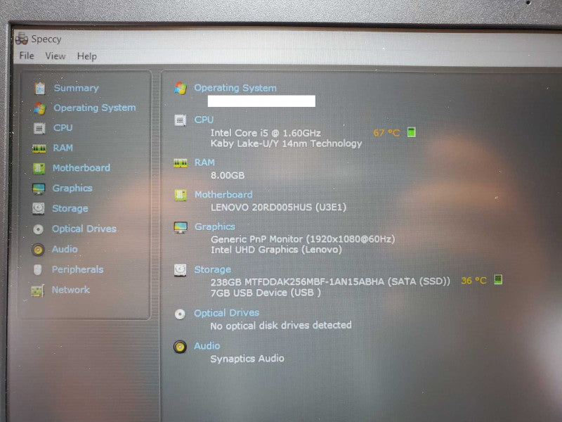 Lenovo ThinkPad E15 Core i5-10210U @ 1.6GHz 8GB DDR4 250GB SSD (