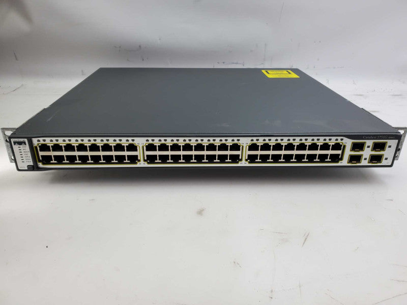 CISCO WS-C3750G-48TS-S 48-Port Gigabit Managed Switch _ Factory Reset  )