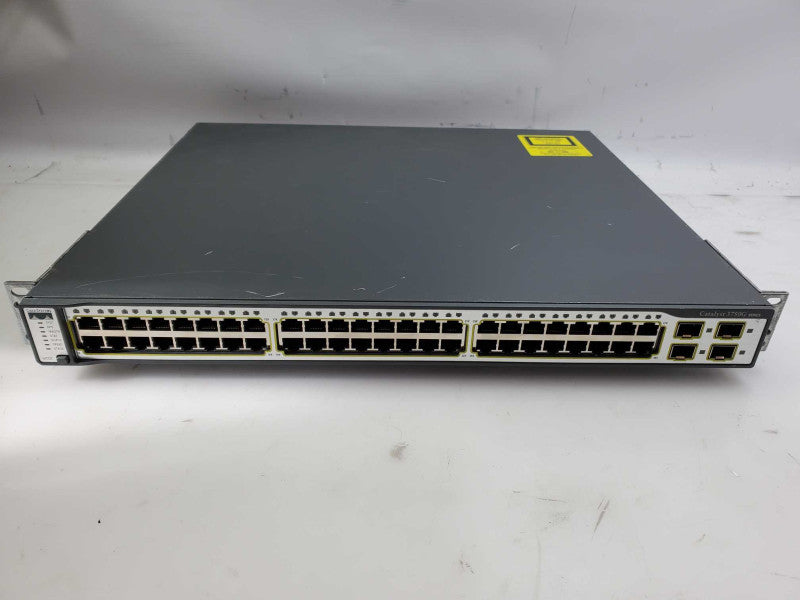 CISCO WS-C3750G-48TS-S 48-Port Gigabit Managed Switch _ Factory Reset )