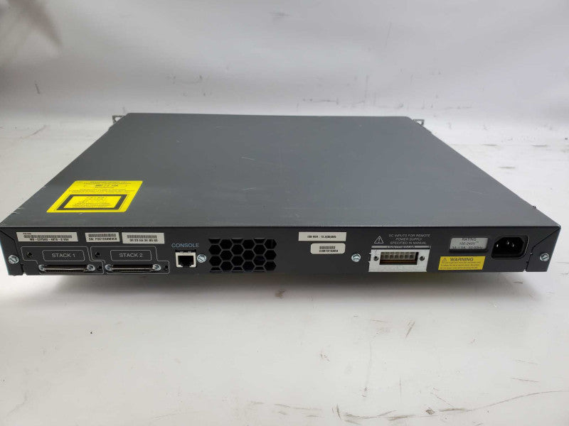 CISCO WS-C3750G-48TS-S 48-Port Gigabit Managed Switch _ Factory Reset )