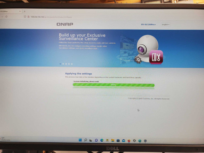 QNAP VS-8132U-RP Pro+ 8-Bay Network Video Recorder, 1x 2TB HDD, Factory reset _