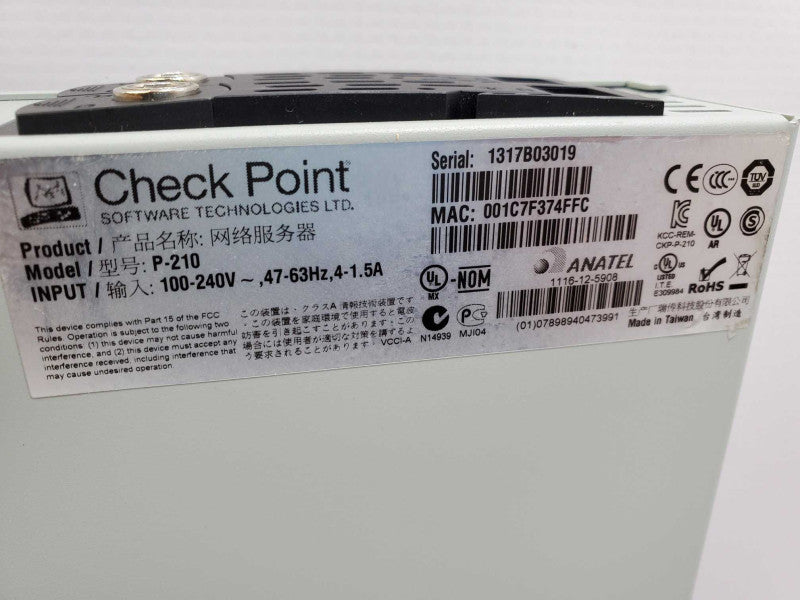 Check Point CheckPoint 12200 P-210 8 port Gigabit Firewall i5-750 500GB |