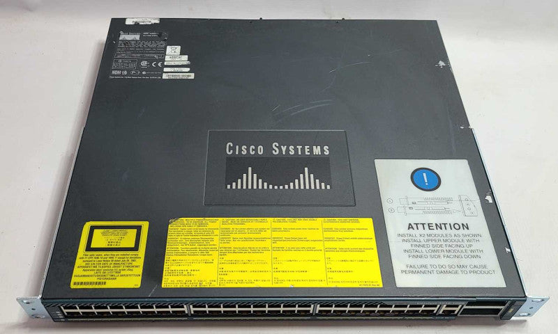 Cisco WS-C4948-10GE-S 48 Port Gigabit +10GB Switch w/ Dual PSU  $