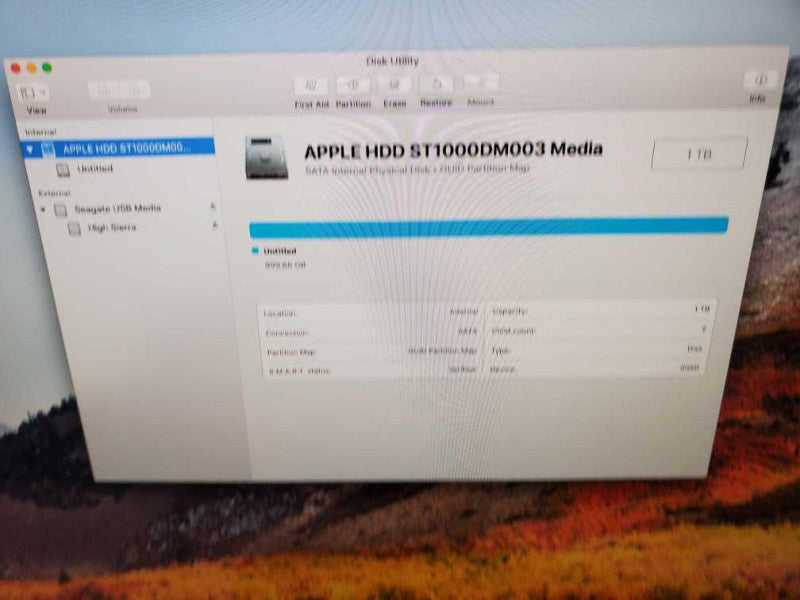 Apple iMac A1419 27\\" i5 2.9GHz 8GB DDR3 1TB HDD (Wiped) |