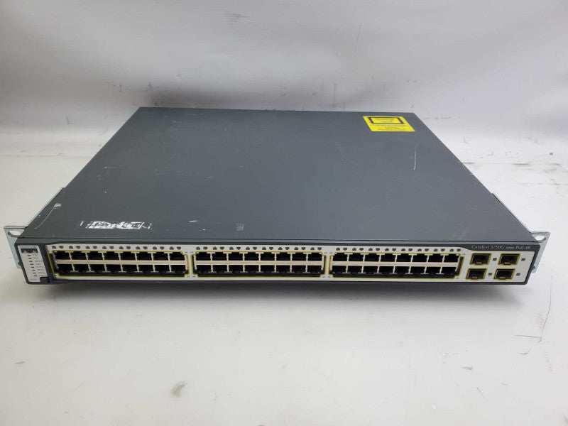 CISCO WS-C3750G-48PS-S 48-Port PoE Gigabit Managed Switch _ Factory Reset )\t )