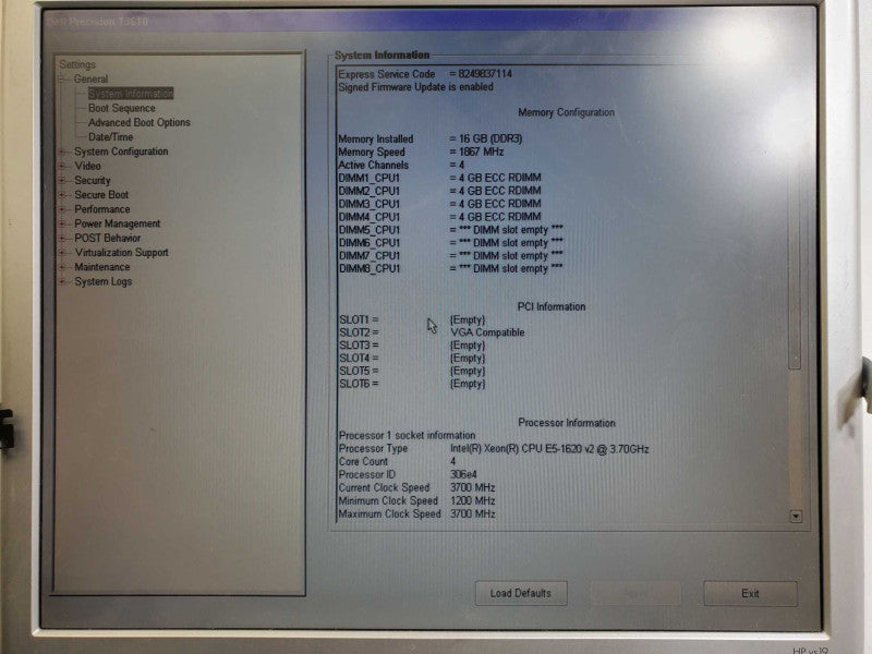 Dell Precision T3610 Xeon E5-1620 v2 @3.7GHz 16GB RAM Quadro K600 )