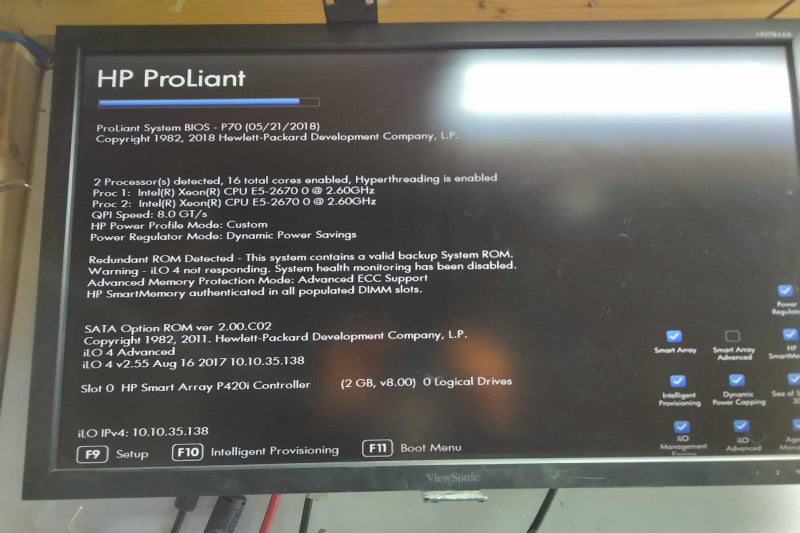 HP Proliant DL380p Gen8 2x Xeon E5-2670 @ 2.60ghz / 192gb ram / SEE NOTES #