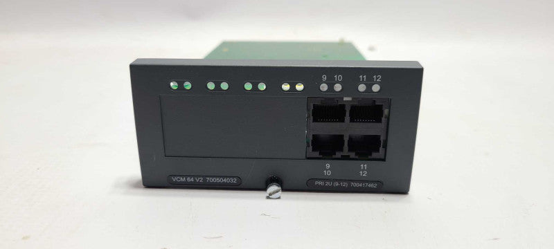 Avaya IP500 VCM 64 V2 Base Card 700504032 w/ PRU 2U 700417462 Trunk Card $
