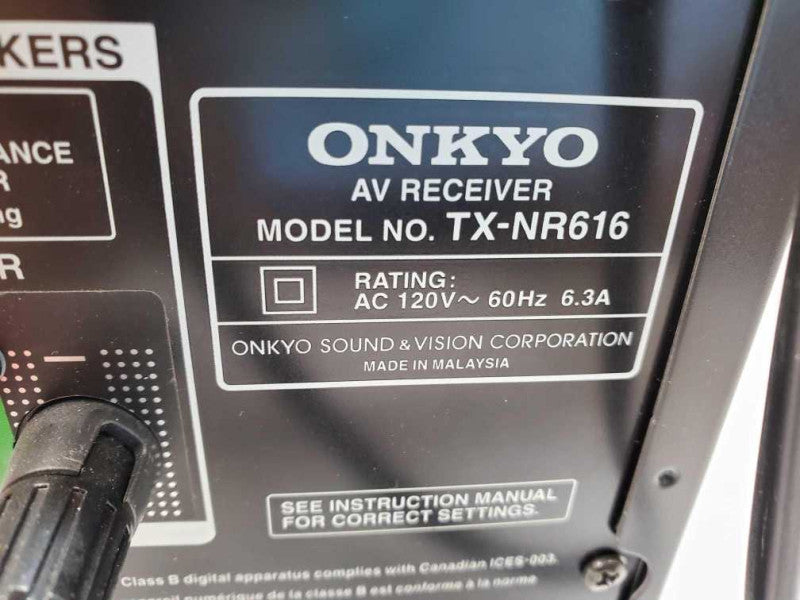 Onkyo TX-NR616 AV Receiver 7.2 Amplifier (AS-IS) |