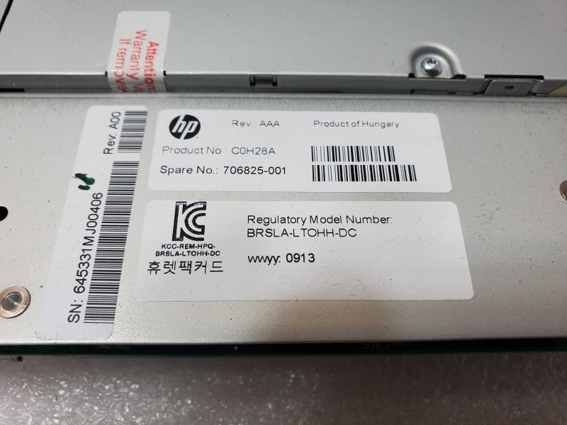 HP C0H28A 706825-001 LTO6 FC Internal Tape Drive _