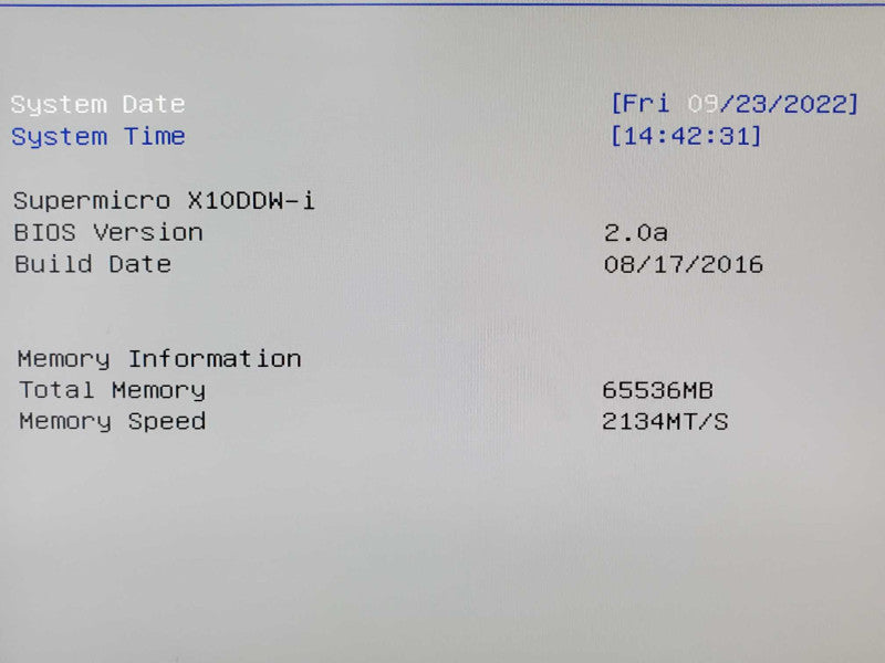 Supermicro X10DDW-i, 2x Xeon E5-2620 64GB DDR4 No RAID |