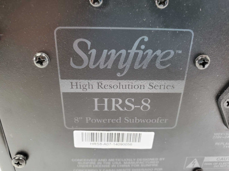 Sunfire HRS-8 High Resolution Series 8\\" Powered Subwoofer _ Power-on tested )