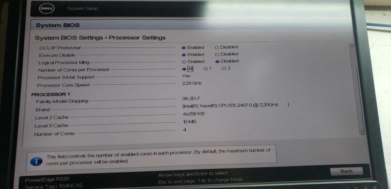 Dell PowerEdge R320 Xeon E5-2407 @ 2.20ghz / 32gb ram / H310 Mini Ctrl #