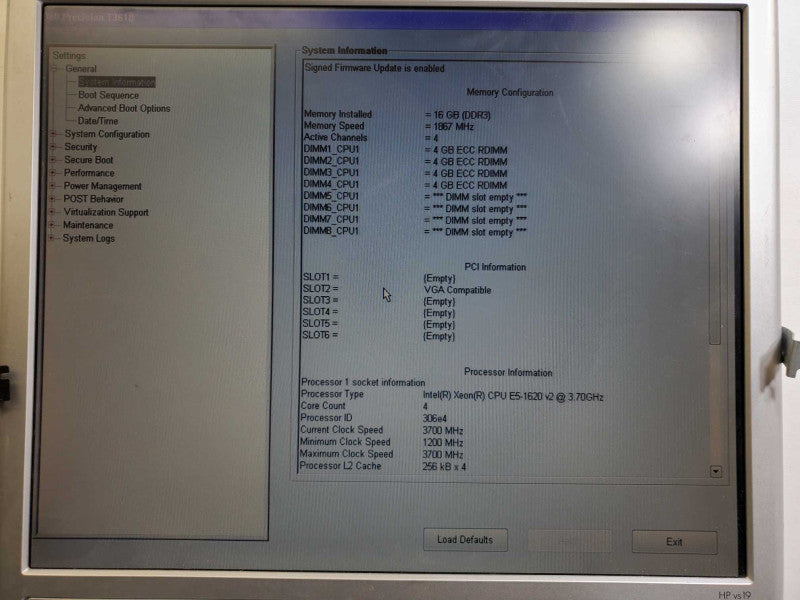 Dell Precision T3610 Xeon E5-1620 v2 @3.7GHz 8GB RAM Quadro K600  )