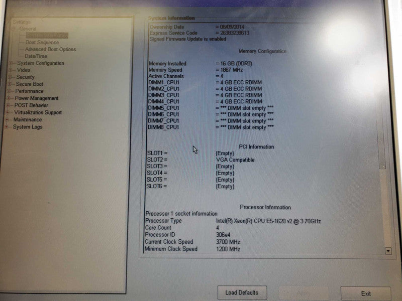 Dell Precision T3610 Xeon E5-1620 v2 @3.7GHz 8GB RAM Quadro K600 )