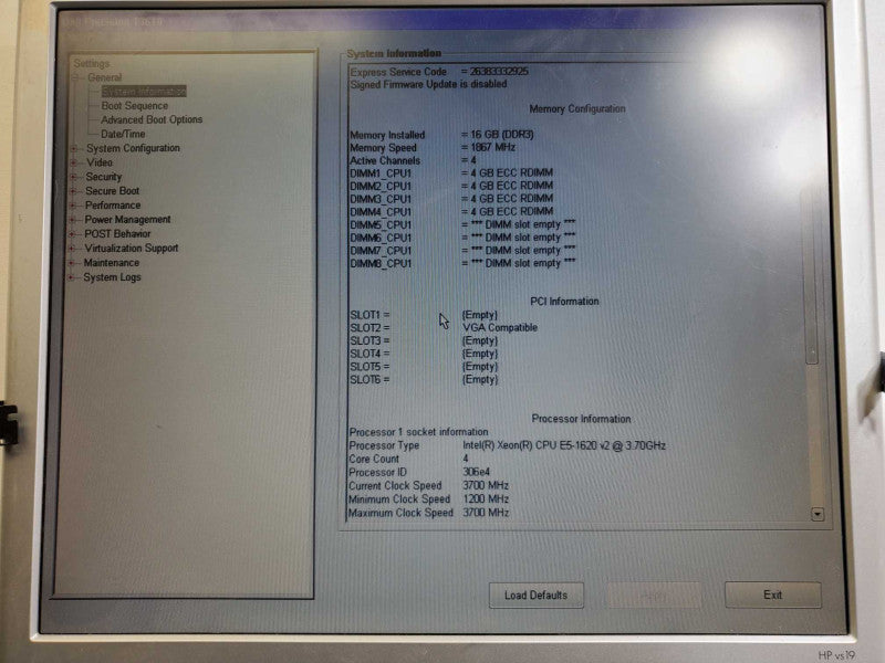 Dell Precision T3610 Xeon E5-1620 v2 @3.7GHz 8GB RAM Quadro K600 )
