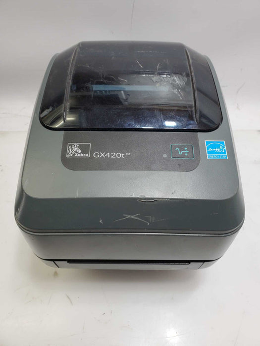 Zebra GX420t GX42-102410-000 Thermal Printer _ Power-on tested )