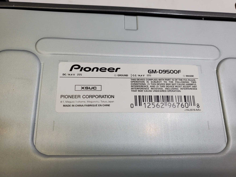 Pioneer Radio Stereo Amplifier GM-D9500F Bridgeable 800W  )