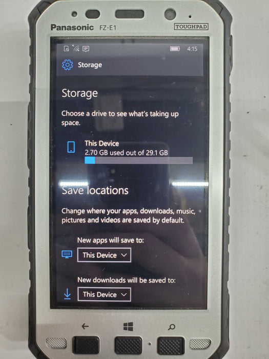 Panasonic FZ-E1 Toughpad, 32GB Storage, Carrier Unlocked |