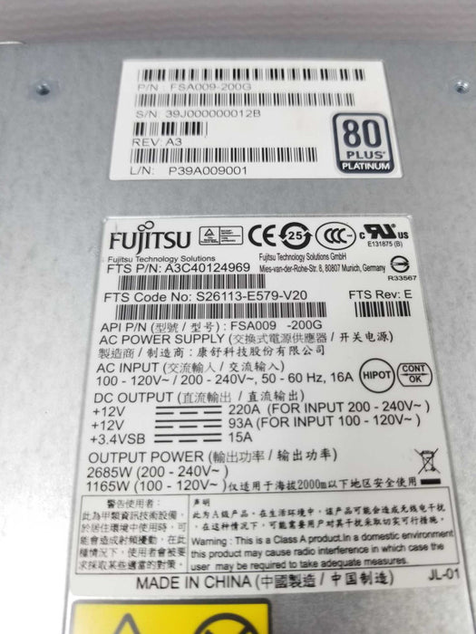 Fujitsu Primergy BX900 S1 2685W PSU Server Power Supply, QTY ~