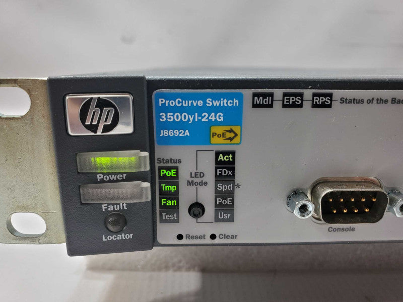 HP ProCurve J8692A 3500yl-24G 24-Port Managed Gigabit PoE Network Switch _