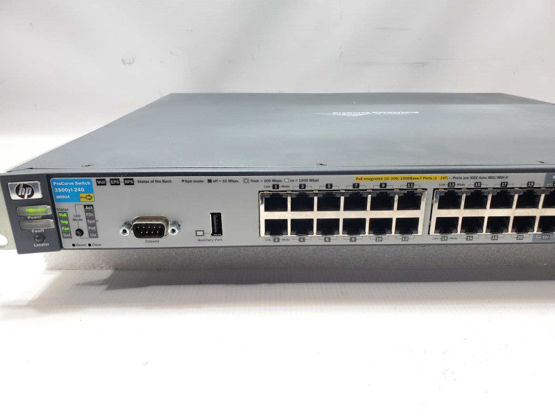 HP ProCurve J8692A 3500yl-24G 24-Port Managed Gigabit PoE Network Switch _