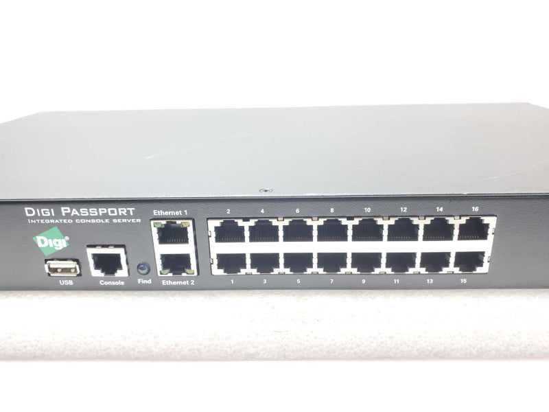 Digi Integrated console server Passport16 50001350-01 Tested to power on AS-IS _