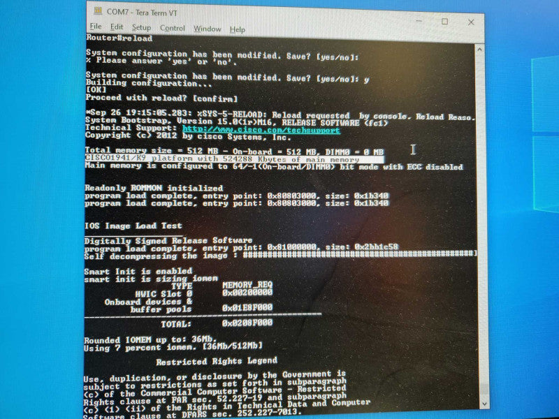 Cisco CIsco1941/K9 2 Port IP Base Gigabit Router w/ HWIC-2FE )