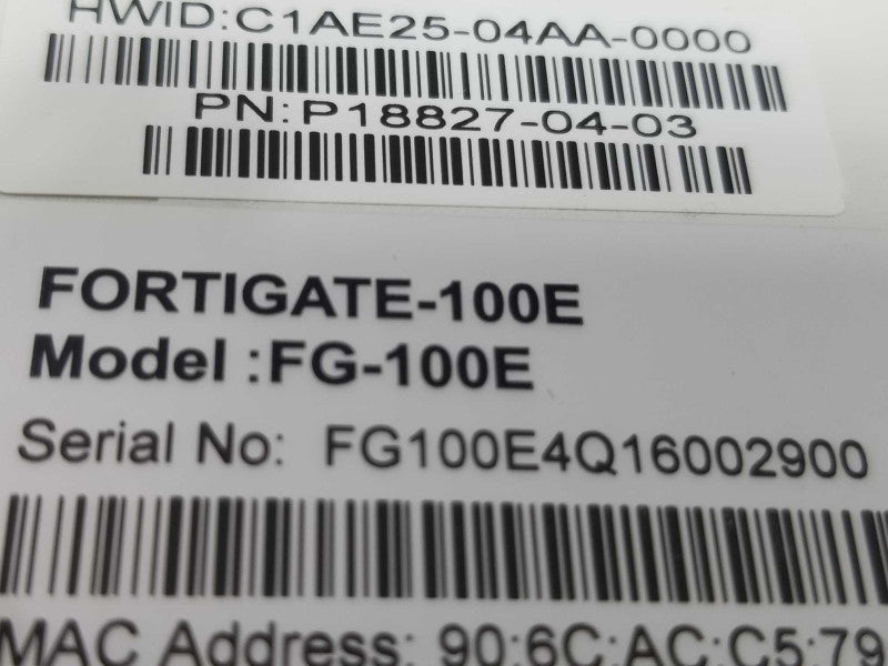 Fortinet FortiGate FG-100E Security Appliance Firewall ~