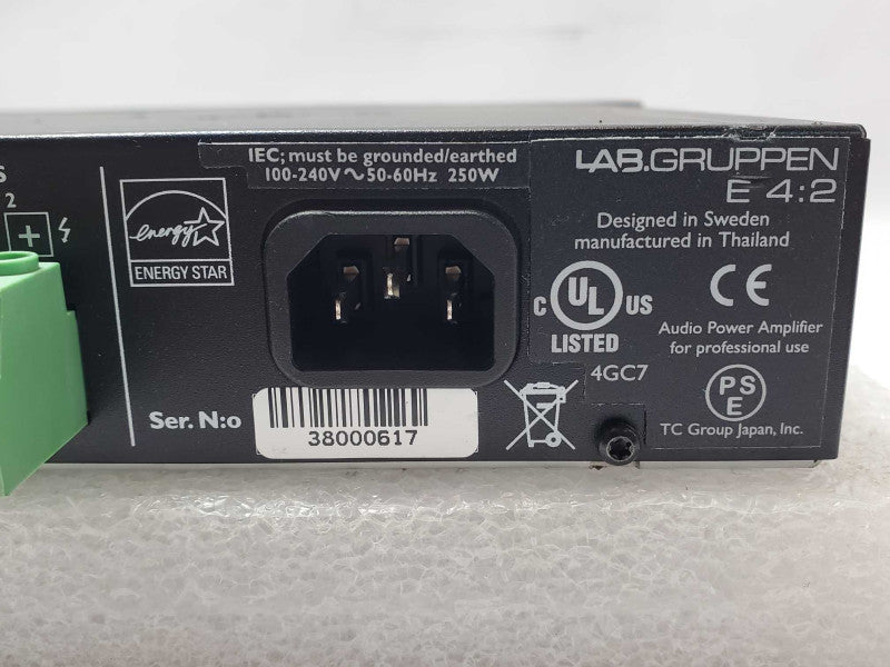 Lab Gruppen E Series 4:2 400 Watt Amplifier Powers on, AS-IS _