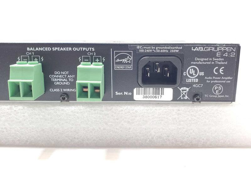Lab Gruppen E Series 4:2 400 Watt Amplifier Powers on, AS-IS _