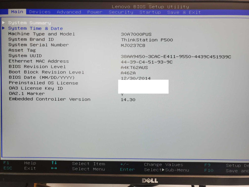 Lenovo ThinkStation P500, Xeon E5-1620v3 3.5GHz, 0GB DDR4, NVS315 GPU _