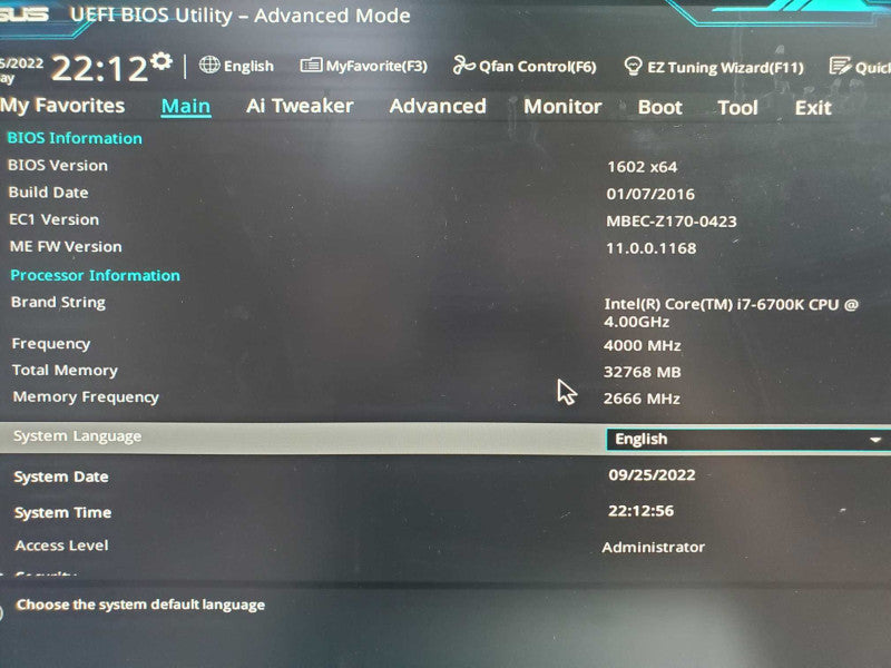 Custom PC- ASUS Z170-A i7-6700 32GB DDR4 No HDD |