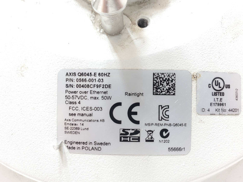Axis Q6045-E 60 Hz 0566-001-03 Dome Network Camera AS IS  _