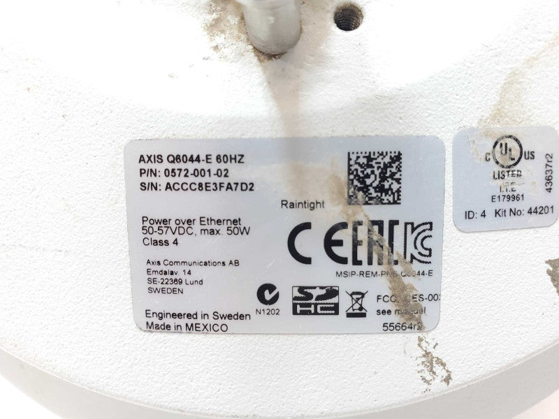 Axis Q6044-E 60 Hz 0572-001-02 Dome Network Camera AS IS  _