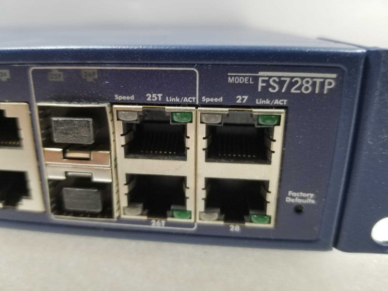 Netgear ProSafe FS728TP 24+4 Port 10/100 Smart Switch with PoE ~