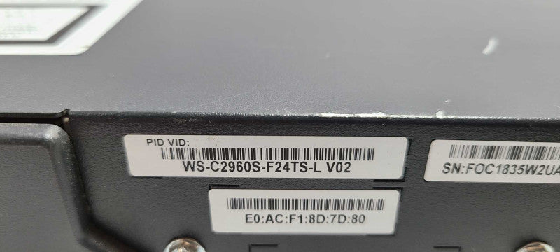Cisco Catalyst WS-C2960S-F24TS-L 24x Port Ethernet 2x SFP Port Managed Switch $