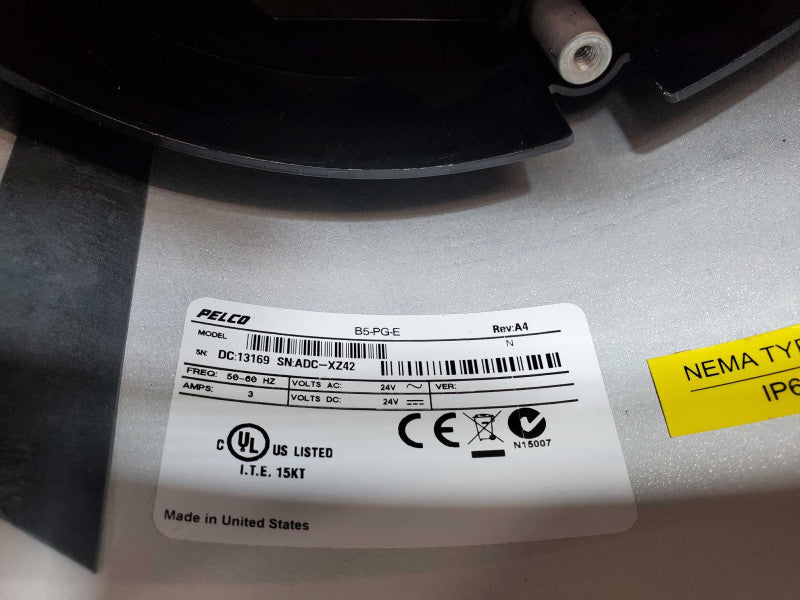 PELCO B5-PG-E SPECTRA HD BACK BOX with D5220P 16074 Dome Camera, AS-IS _
