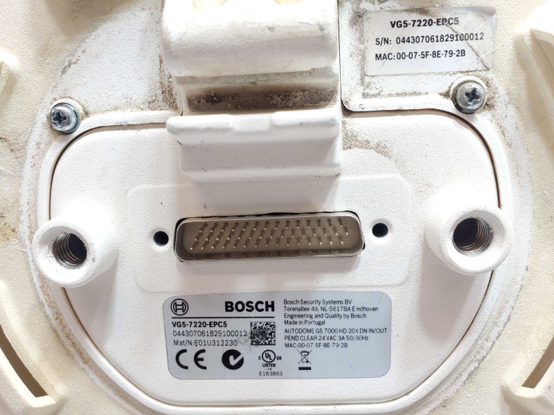 Bosch VG5-7220-EPC5 In/Outdoor Pendant Dome Camera, AS-IS _