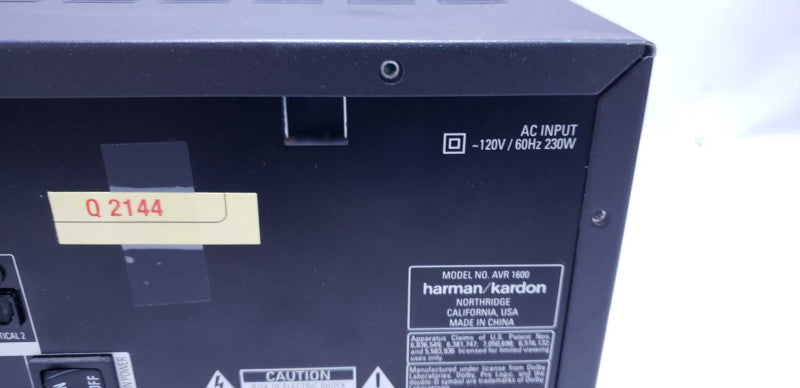 HARMAN / KARDON AVR 1600 7.1 Channel A/V Receiver - Dolby Digital Plus - HDMI [