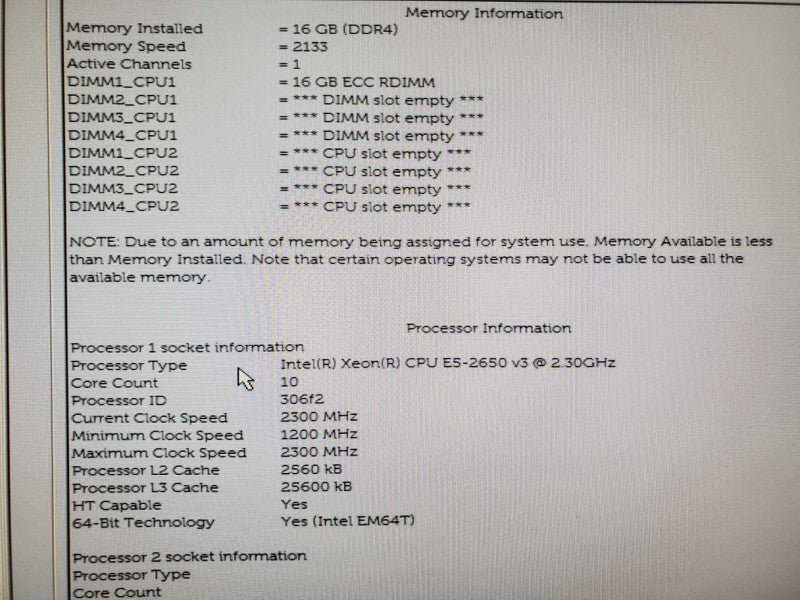 Dell Precision T7810, E5-2650 v3 2.3GHz 16GB DDR4 No HDD |