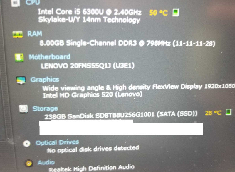 Lenovo ThinkPad T460 14\\" Laptop i5-6300U 2.4GHz/8GB DDR3, 256GB SSD, READ* ~